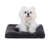 KSIIA cama para perro con superficie de flannel gris, suave y cálida.