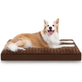 KSIIA cama para jaula con terciopelo rosa, confort suave para perros grandes.