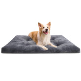KSIIA cama para perro grande en jaula gris, soporte estable y cómodo.