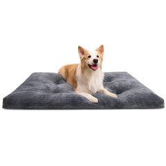 KSIIA cama para perro grande en jaula gris, soporte estable y cómodo.