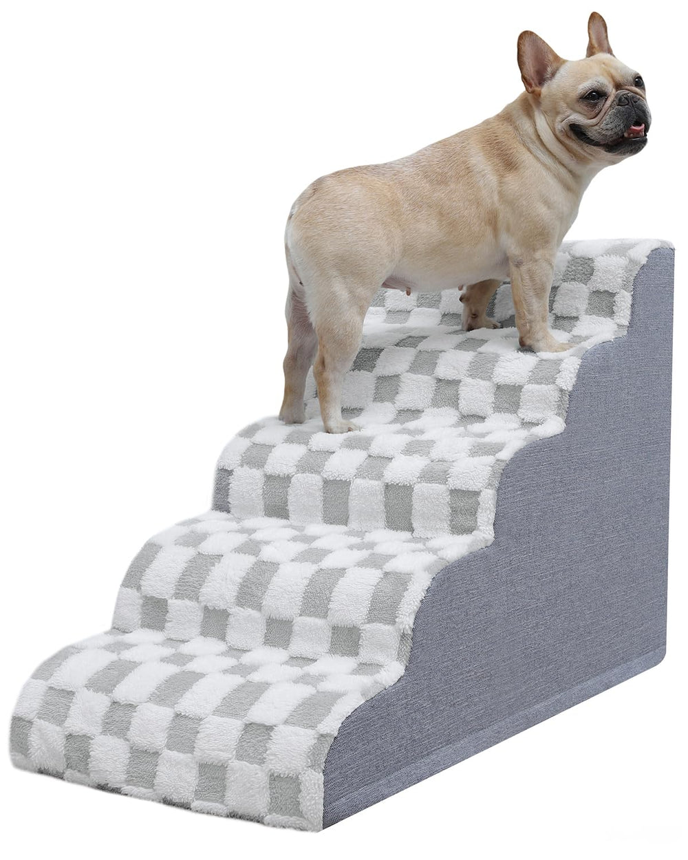 KSIIA Escalones para Perros Curva Cama: subida suave para cachorros.