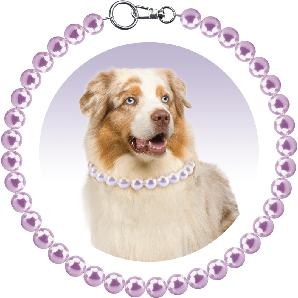 KUDES collar de perlas grandes 20 mm, look sofisticado para paseos.
