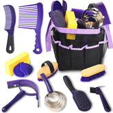 KUNBEIEN kit de aseo para caballo con bolsa organizadora, orden práctico durante sesiones