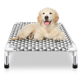 Kuntrust cama elevada para perros en interior con tela suave y transpirable