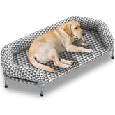 Cama ortopedica Kuntrust para perros grandes con diseno elevado de 6 lados, mayor area util.