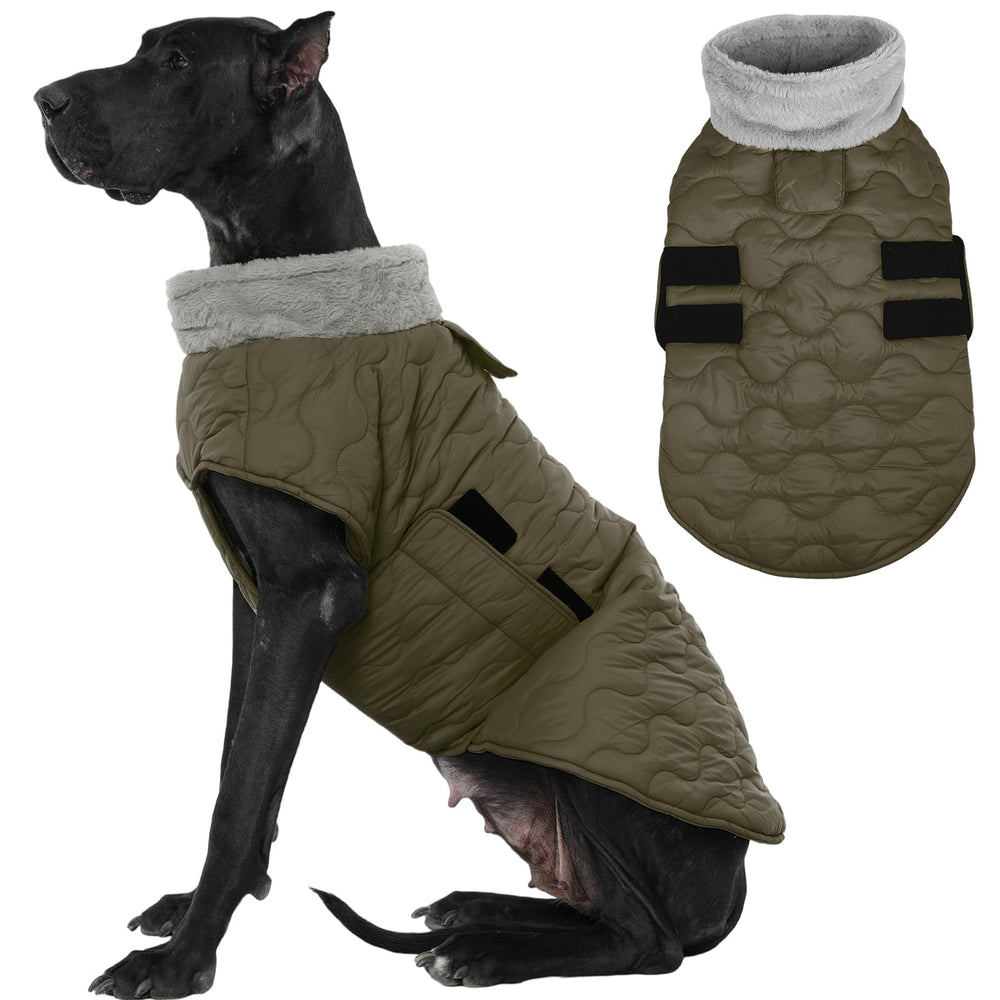 Kuoser capa exterior para perro grande, cálido abrigo para paseos en frío.