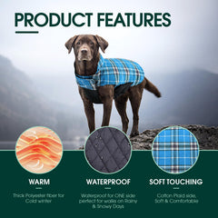 Kuoser capa para perros, interior forro polar; calor suave para días fríos