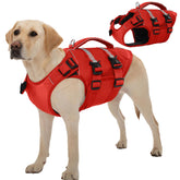 Chaleco salvavidas Kuoser de nylon resistente para perros, ideal para nadar con confianza.