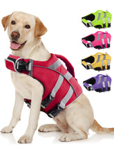 Kuoser chaleco salvavidas para perros con tiras reflectantes, mejor visibilidad al nadar.