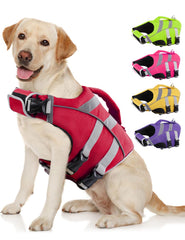 Kuoser chaleco salvavidas para perros con tiras reflectantes, mejor visibilidad al nadar.
