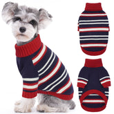 Kuoser suéter para perro con rayas rojas y azules, ideal para paseos