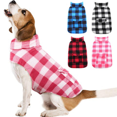 Kuoser abrigo para perros, diseño británico a cuadros, ideal para paseos invernales.