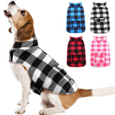Kuoser abrigo para perro invierno, cuadros doble cara, ideal para paseos diarios.