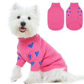 Kuoser sudadera para perros con cuello alto rosa, abrigo cálido para paseos fríos