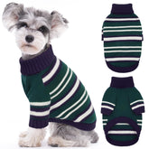Kuoser suéter para perro con cuello tortuga, cálido y cómodo para paseos fríos.