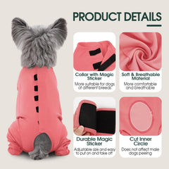 Kuoser traje recuperación perros: diseño anti-lamido para mantener la zona limpia.