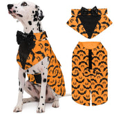 Traje tuxedo Kuoser con bandana naranja, ideal para días de disfraces