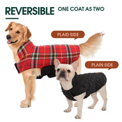 Kuoser abrigo de perro, doble capa, forro cálido para inviernos fríos.