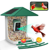 Kurain alimentador de aves con cámara en primer plano para observación detallada