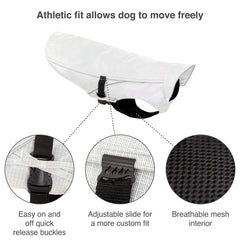Kurgo Halifax Rain Shell forro-aireado-traspirable ofrece comodidad durante caminatas