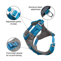 Kurgo Journey Air arnés con asa trasera para asistencia y control en senderismo.