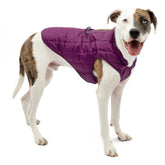 Kurgo Loft chaqueta reversible para perro, frente muestra diseño de dos tonos.