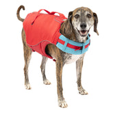 Kurgo Surf n’ Turf chaleco para perro rojo brillante, alta visibilidad para paseos acuáticos