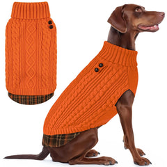 KYEESE suéter para perro con tejido elástico y patch gingham calmando el calor