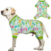 KYEESE pijama para perro con dinosaurios coloridos, cómodo para uso diario.