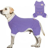 KYEESE pijama para perro rayas púrpura XX-Large, cómodo para dormir y descansar