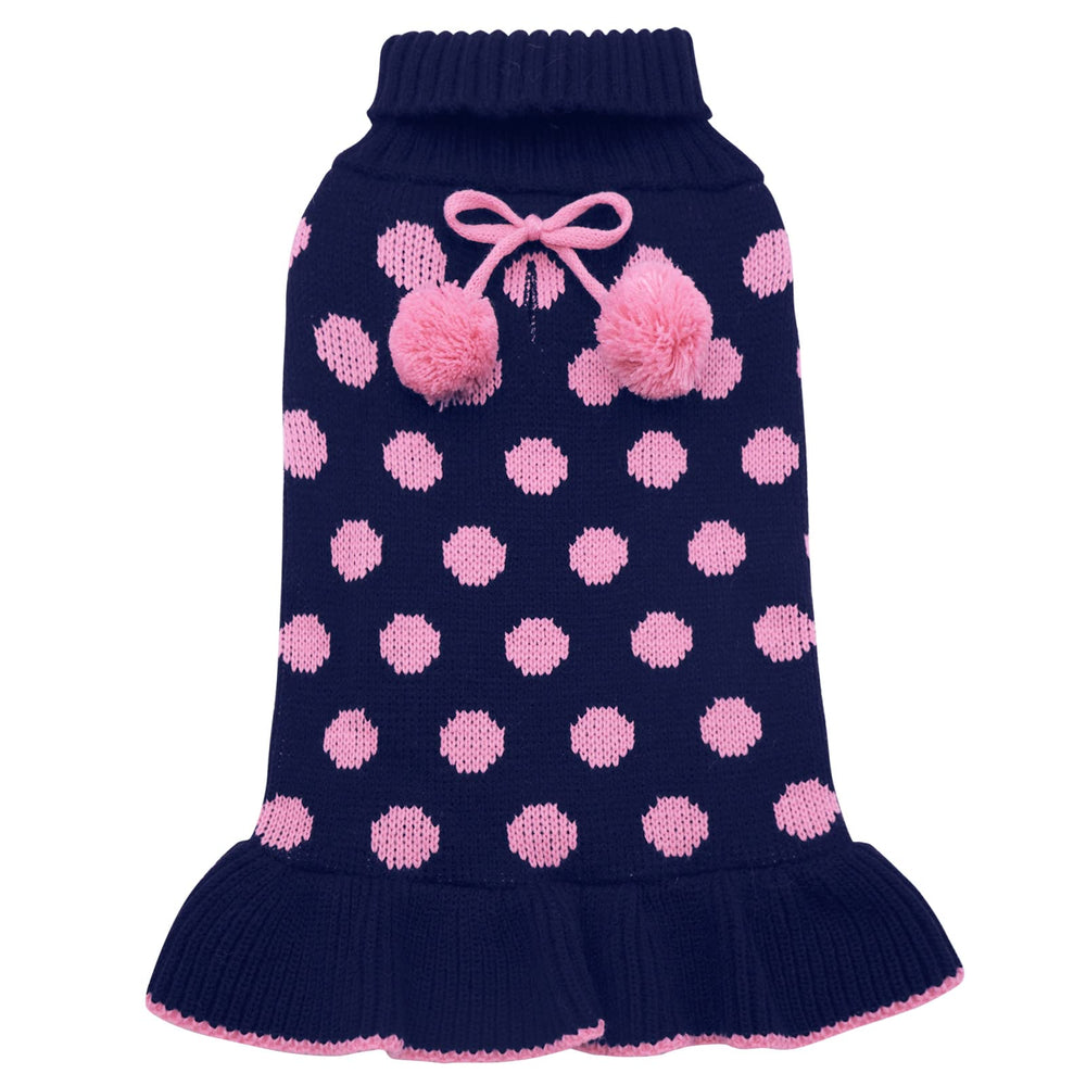 KYEESE suéter para perro frente con lunares, estilo elegante para paseos diarios.