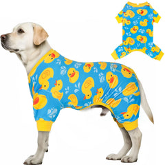 KYEESE pijamas para perro en azul con pato flotante, comodidad diaria
