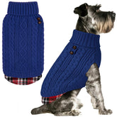 KYEESE sudadera para perro con cuello alto y estampado a cuadros, ideal para paseos.