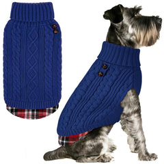 KYEESE sudadera para perro con cuello alto y estampado a cuadros, ideal para paseos.