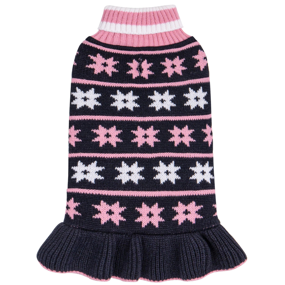 KYEESE sudadera para perros pequeños con copos de nieve en azul navy, talla XS