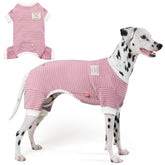 KYEESE pijama perro rayas frente, ajuste cómodo para dormir.