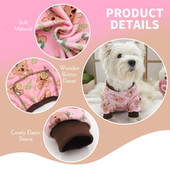 KYEESE pijamas para perros, koala detalle de tela suave para pelaje.