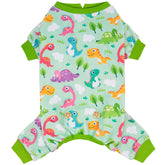 Pijama KYEESE para perro con dinosaurios coloridos, comodidad diaria