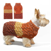 SUDADERA KYEESE bloque de color marrón para perros pequeños, ideal para paseos de otoño.
