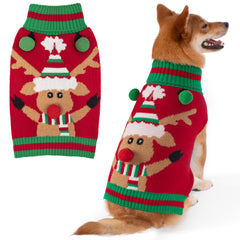 KYEESE sudadera para perros con diseño de reno navideño, ideal para paseos festivos