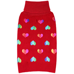 KYEESE sudadera para perro con diseño Valentín y lentejuelas en forma de corazón