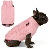 KYEESE suéter para perro con punto cable, suave y cálido para paseos.