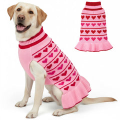 KYEESE suéter para perro con corazon: ideal para fotos de San Valentín y paseos.