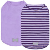 KYEESE camiseta para perros con rayas púrpuras, ideal para rotación diaria y estilo.