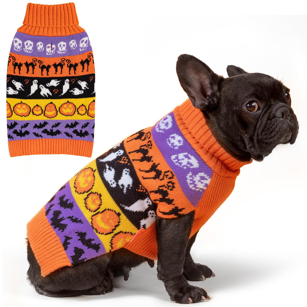 KYEESE suéter para perro con calabaza y fantasma, ideal para fotos
