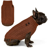 KYEESE suéter para perro con textura punto cable, suave y cómodo para paseos