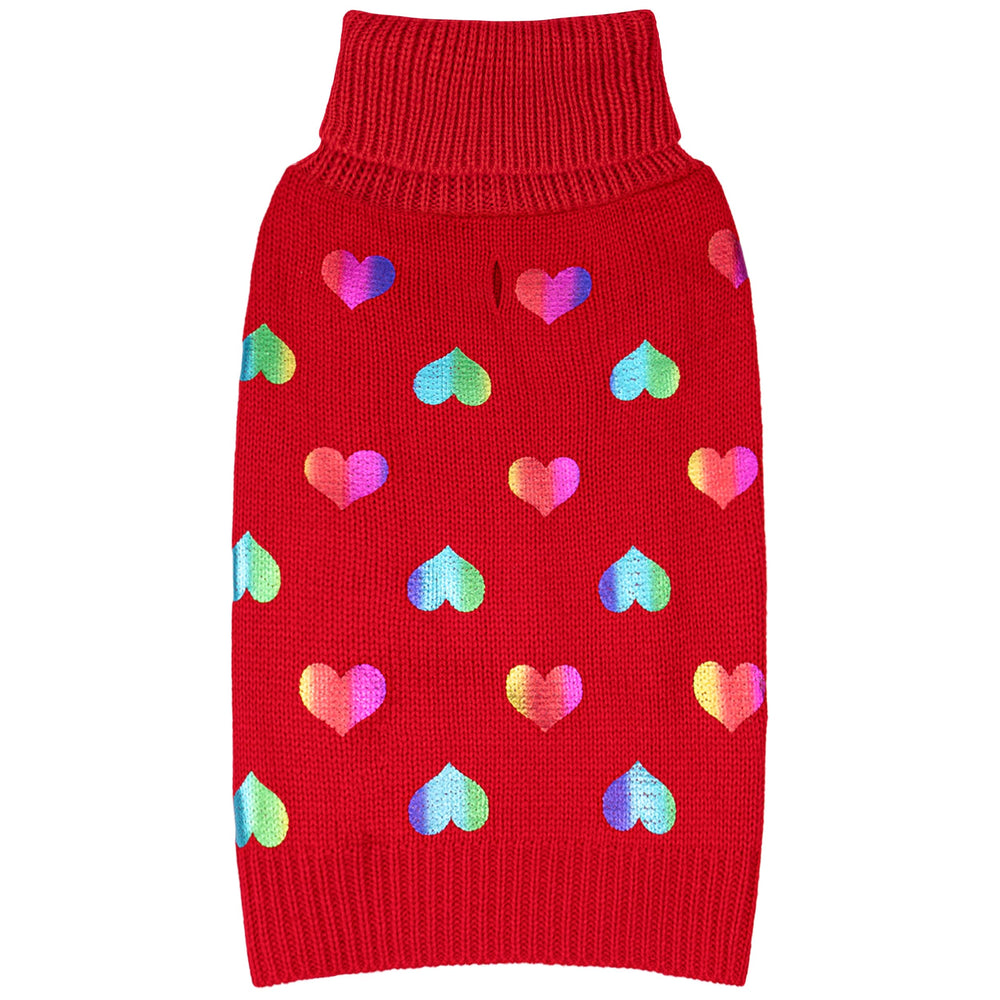 KYEESE sudadera para perros con corazones de lentejuelas, ideal para salidas festivas.