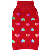KYEESE sudadera para perros con corazones de lentejuelas, ideal para salidas festivas.