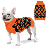 KYEESE suéter perro Halloween con calabaza, ideal para fotos festivas.