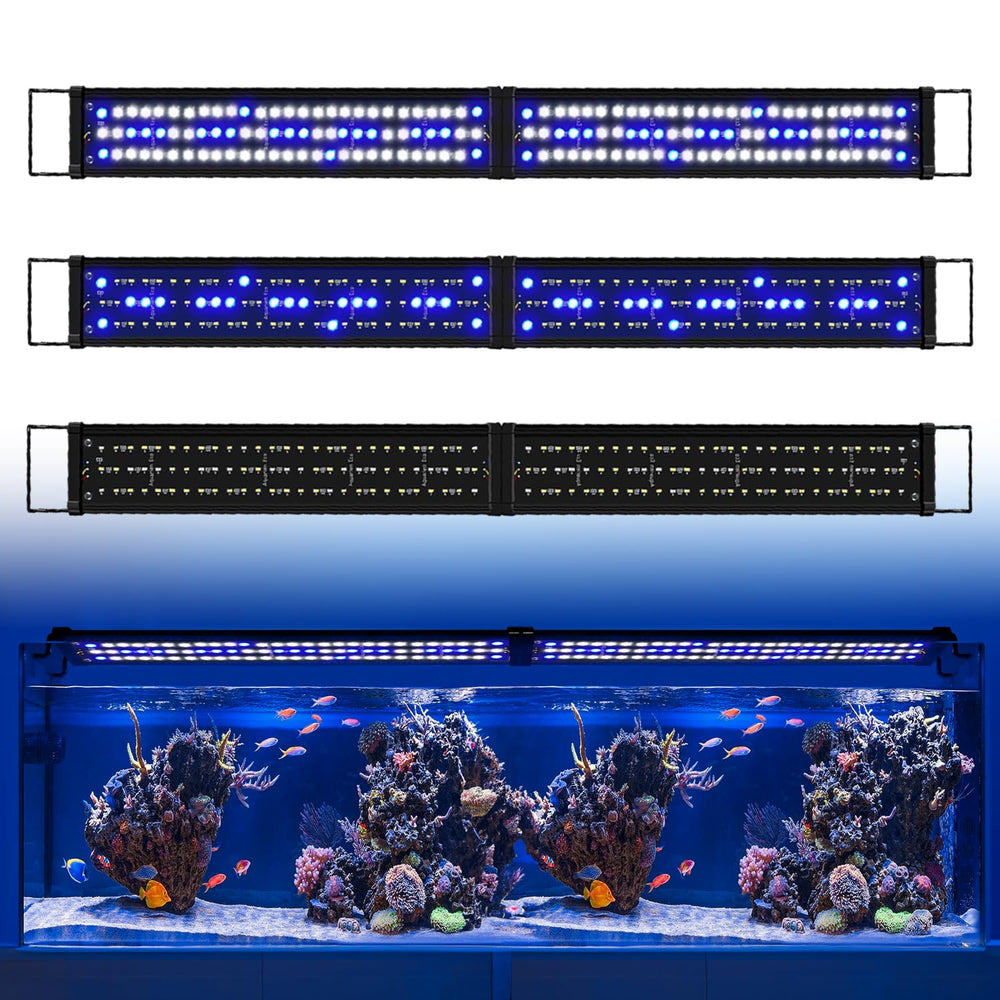 Luz de acuario KZKR con control remoto para un ambiente natural.